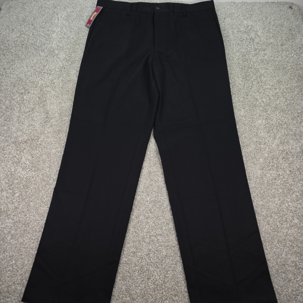 Dockers Mens 38x34 Original Khaki Pants Black Classic Fit Flat Front NWT